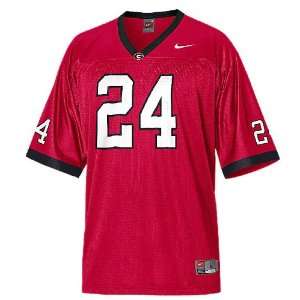 Georgia Bulldogs Youth #24 Home College Replica Football Jersey By 