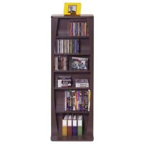   WOOD CABINET EXPRESSO HOLDS 231 CDS OR 112 DVDS/BLU RAYS Electronics
