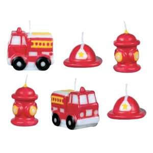  Fire Engine Fun Candles (6 pc) Toys & Games