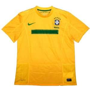  Nike 2010 Official CBF Home Mens Soccer Jeresy Brazil 
