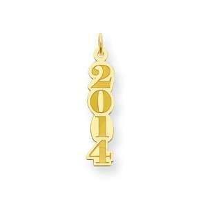  14k Vertical 2014 Charm Jewelry