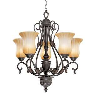  Catania Collection 5 Light Black Finish Chandelier