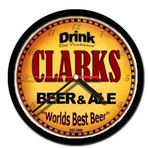  CLARKS beer and ale cerveza wall clock 