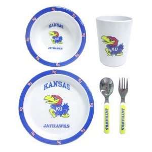  Kansas Jayhawks 5 Piece Childrens Dinner Set Sports 