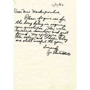  Unheard of Joe Rosenthal Iwo Jima Handwritten Letter S 