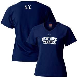   Nike New York Yankees Navy Ladies Changeup T shirt