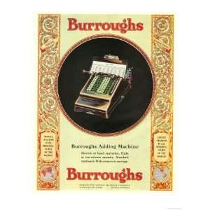 Equipment Burroughs, Adding Machines, Accountants, USA, 1920 Premium 