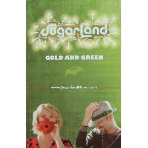  Sugarland   Gold and Green   Promotional Poster   11 x 17 