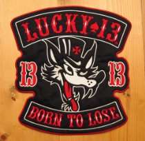 The Proteus Press Tattoo Store   Lucky 13 Born To Lose Full Back Patch 