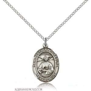  St. Catherine Laboure Medium Sterling Silver Medal 