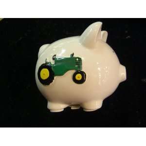   Deere Tractor Road Closed Piggy Bank Hand Personalized Christmas Gifts