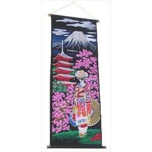  Geisha Hanging Scroll #0129