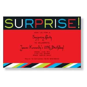  Surprise Stripe Party Invitations 