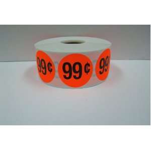   inch Round 99 Cent Price Retail Labels Stickers