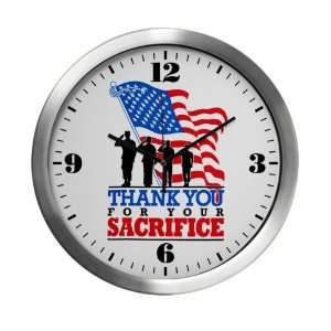 Modern Wall Clock US Military Army Navy Air Force Marine Corps Thank 