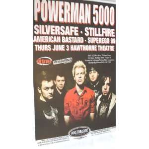  Powerman 5000 Poster   Flyer for 2010 Concert