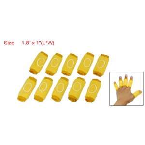 Como 10 Pcs Finger Sleeve Support Sport Protection Yellow  