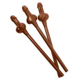   Adult Sexxy Sipping Straws Brown, 10 count