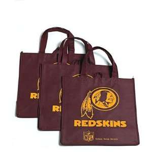  NFLs Washington Redskins Reusable Bags (3ct)