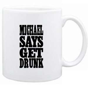  Mug White Michael says get srunk Urbans
