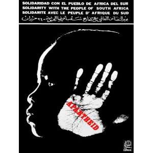 18x24 Political Poster. Solidarity with South Africa. Anti Apartheid 