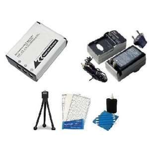   Charger + Mini Tripod + LCD Screen Protectors + Camera Cleaning Kit