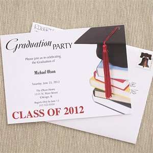  Graduation Cap Personalized Graduation Party Invitations 