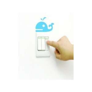 Wall switches blue whale   Removeable Wall Decal   selected color 