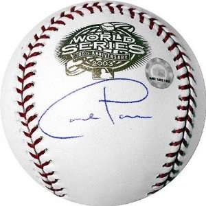 Carl Pavano Autographed 2003 World Series Baseball  Sports 