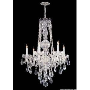 Crystorama 1106 CH CL MWP 26W 6 Light Up Lighting Chandelier in Polis