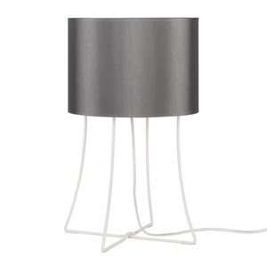 Lights Up Virgil White Linen Shade Table Lamp
