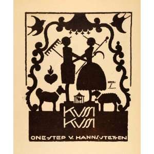  1926 Hohlwein Kussi One Step Music Hanns Stetten Poster 