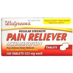  Regular Strength Pain Reliever Acetaminophen Tablets, 100 ea