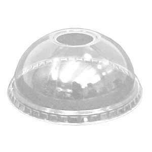  Solo DL668 12, 16, 21, 22 oz. Clear Dome Lid with Hole 