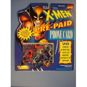  X Men Pre Paid 20 Unit Phone Card Professor X vs. Magneto 