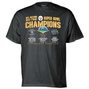  Pittsburgh Steelers Six Time Super Bowl Champs T Shirt 