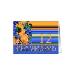  12nd Anniversary for Cousin & Husband, Sunflower Bouquet 