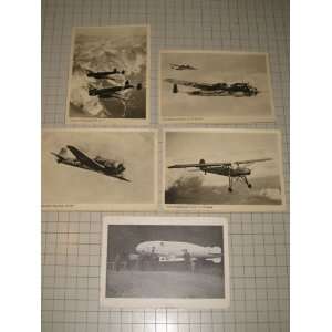  Lot of 5 German Aviation World War II Post Cards   German 