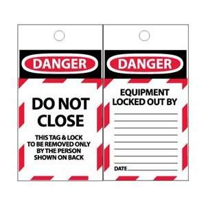 ST600  Tags, Danger, Do Not Close, 6 x 3, Synthetic Paper, 25 per 