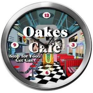  OAKES 14 Inch Cafe Metal Clock Quartz Movement Kitchen 