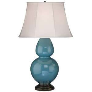 Robert Abbey 1752 Double Gourd   Table Lamp, Deep Patina Bronze Finish 