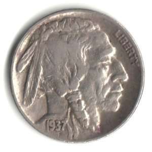  1937 U.S. Buffalo Nickel Coin 