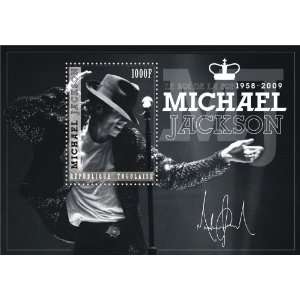   Michael Jackson in Memoriam 1958 2009 Stamp TOG1003SS 