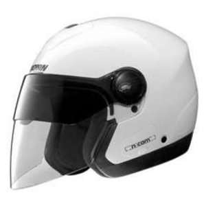 NOLAN N42 MET WHITE LG N COM MOTORCYCLE Open Face Helmet 