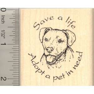  Save a Life, Adopt a pet (Fritz) Rubber Stamp Arts 