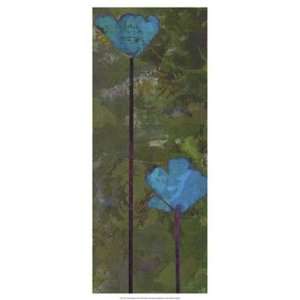    Teal Poppies III   Poster by Ricki Mountain (9x21)