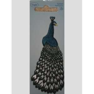  Wrights Iron On Applique Peacock Bird 