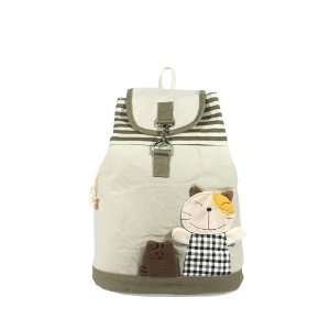   Cat] 100% Cotton Fabric Art School Backpack / Outdoor Backpack Baby