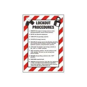  LOCKOUT PROCEDURES (W/GRAPHIC) Sign   14 x 10 .040 