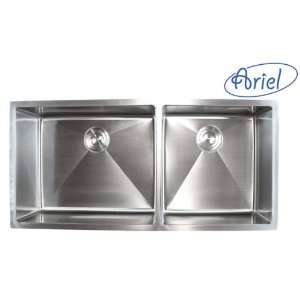 ARIEL   42 Inch Stainless Steel Undermount Double Bowl Kitchen Sink 